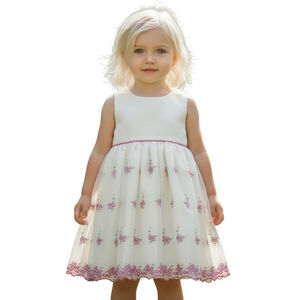 American Princess Dress Girls Toddler 3T White Flower Formal Wedding Party NWT
